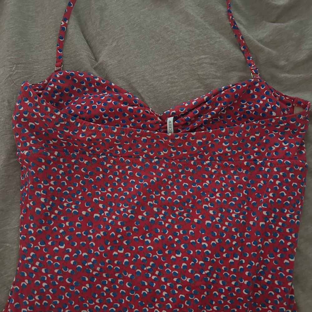 J. Crew Red and Blue Patterned Swimsuit - Picture 3 of 3
